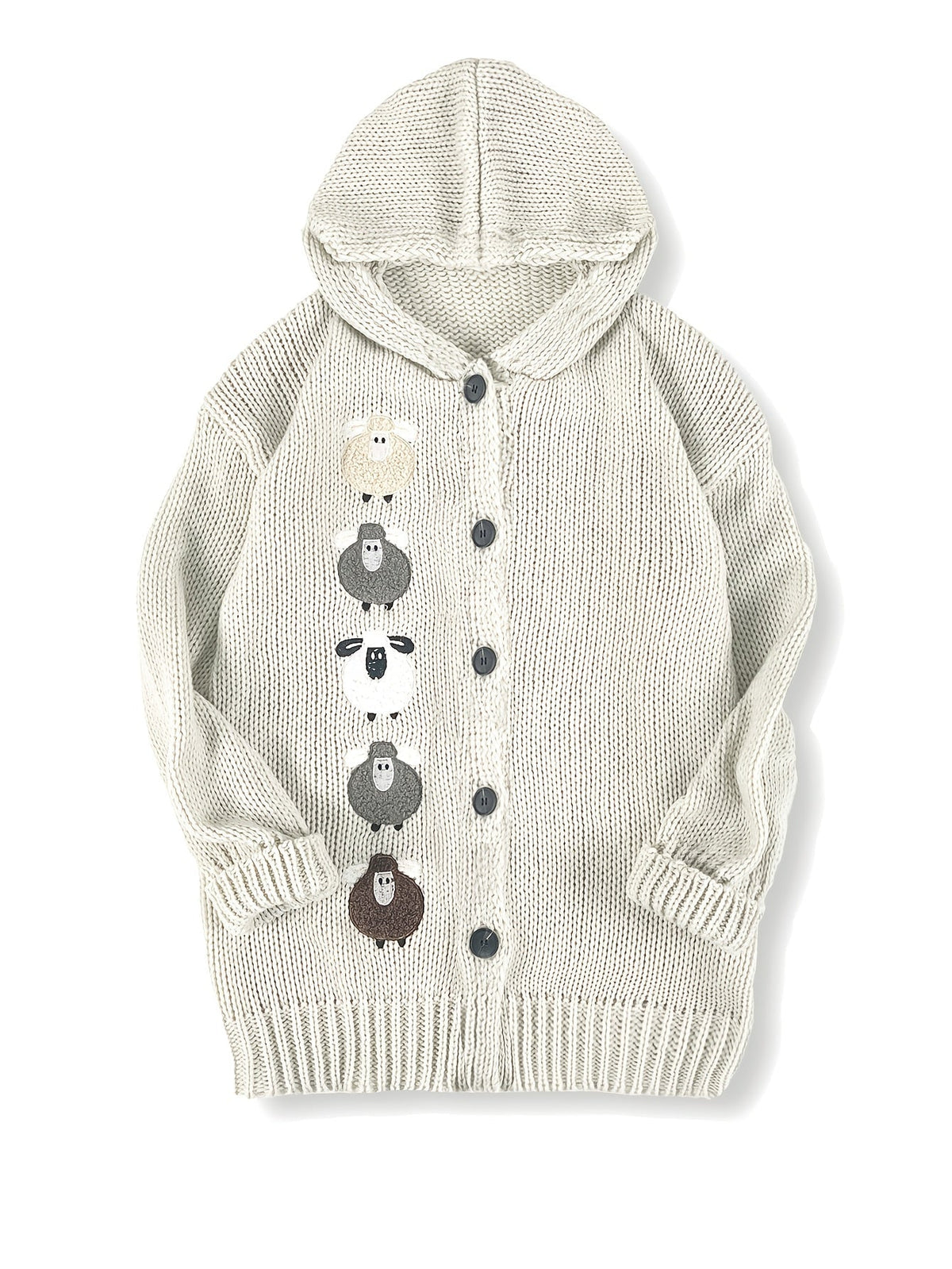 Women's Cozy Hooded Cardigan – Casual Wear, Layering