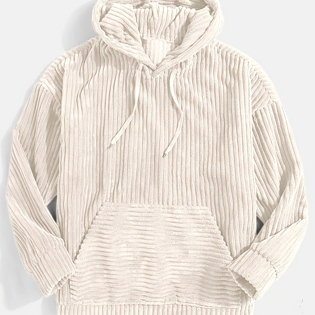 Unisex Ribbed Pullover Hoodie – Casual Wear, Everyday Comfort