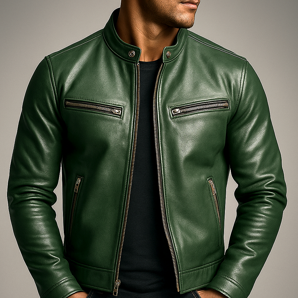 Men's Vintage Leather Jacket – Casual, Everyday Wear