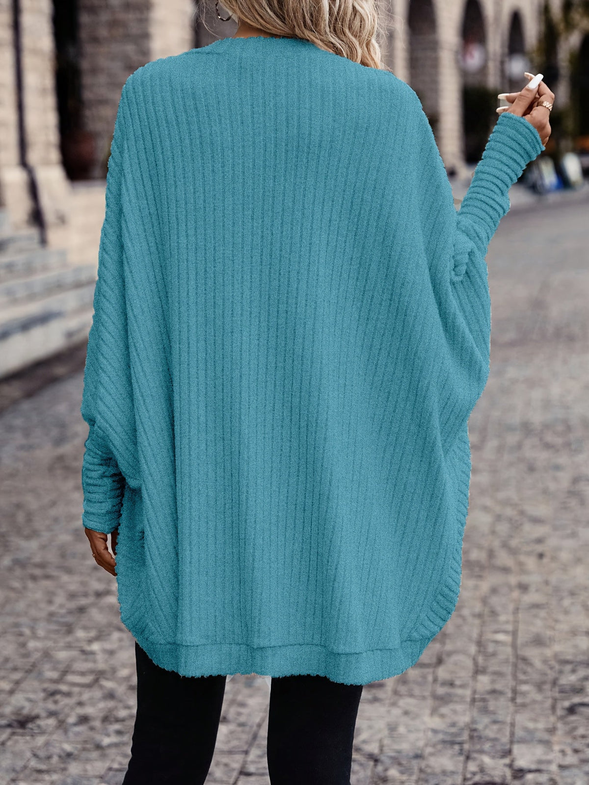 Women's Relaxed Open-Front Cardigan – Casual Wear, Layering