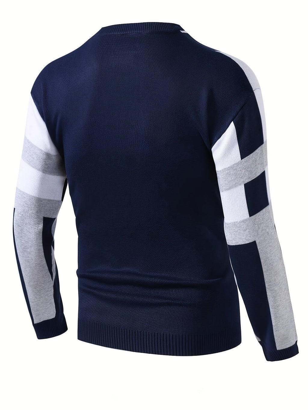 Men's Modern Colorblock Sweater – Casual Wear, Stylish Layering