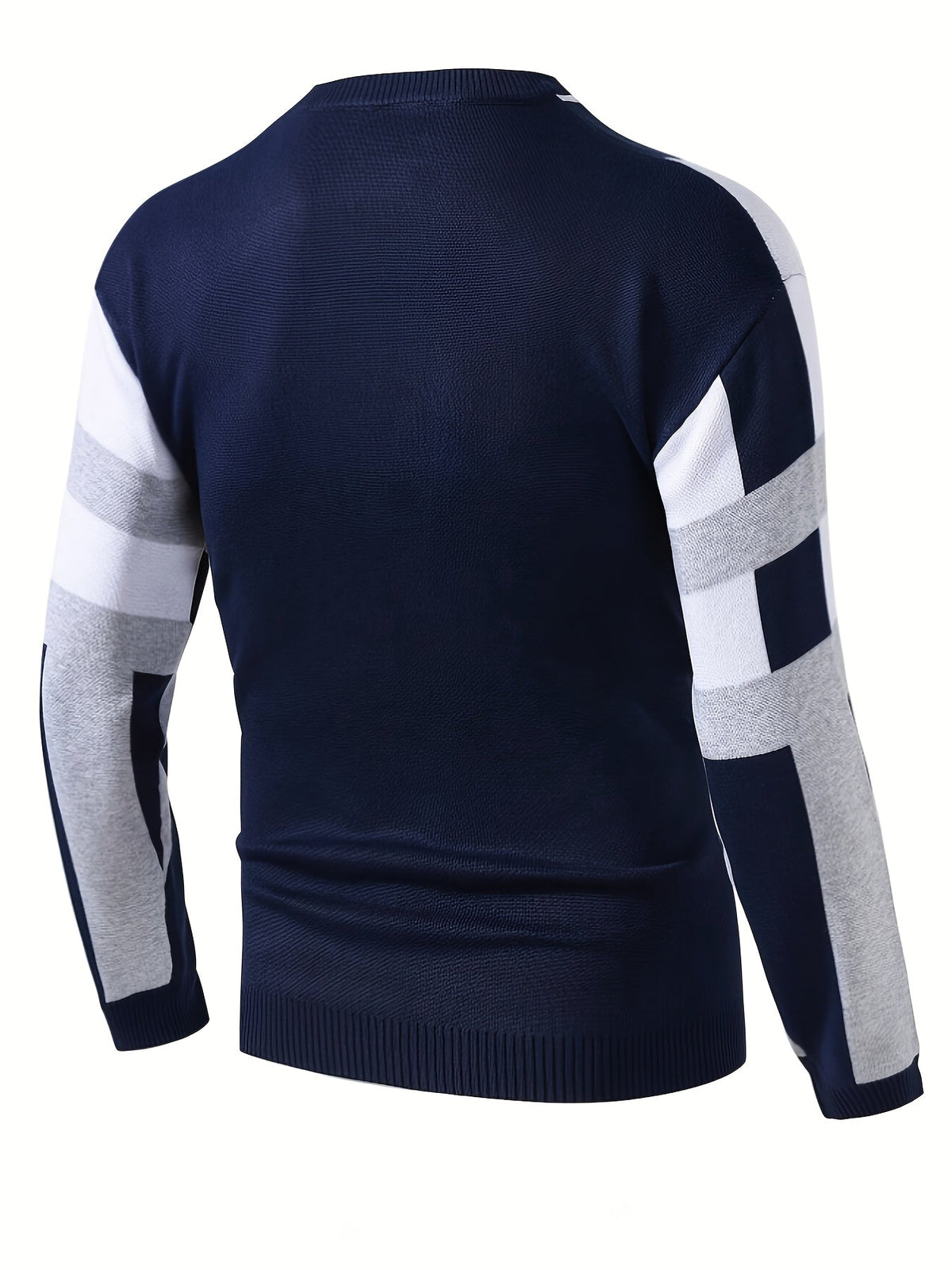 Men's Modern Colorblock Sweater – Casual Wear, Stylish Layering