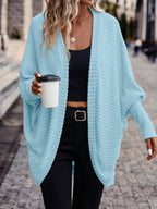 Women's Relaxed Open-Front Cardigan – Casual Wear, Layering