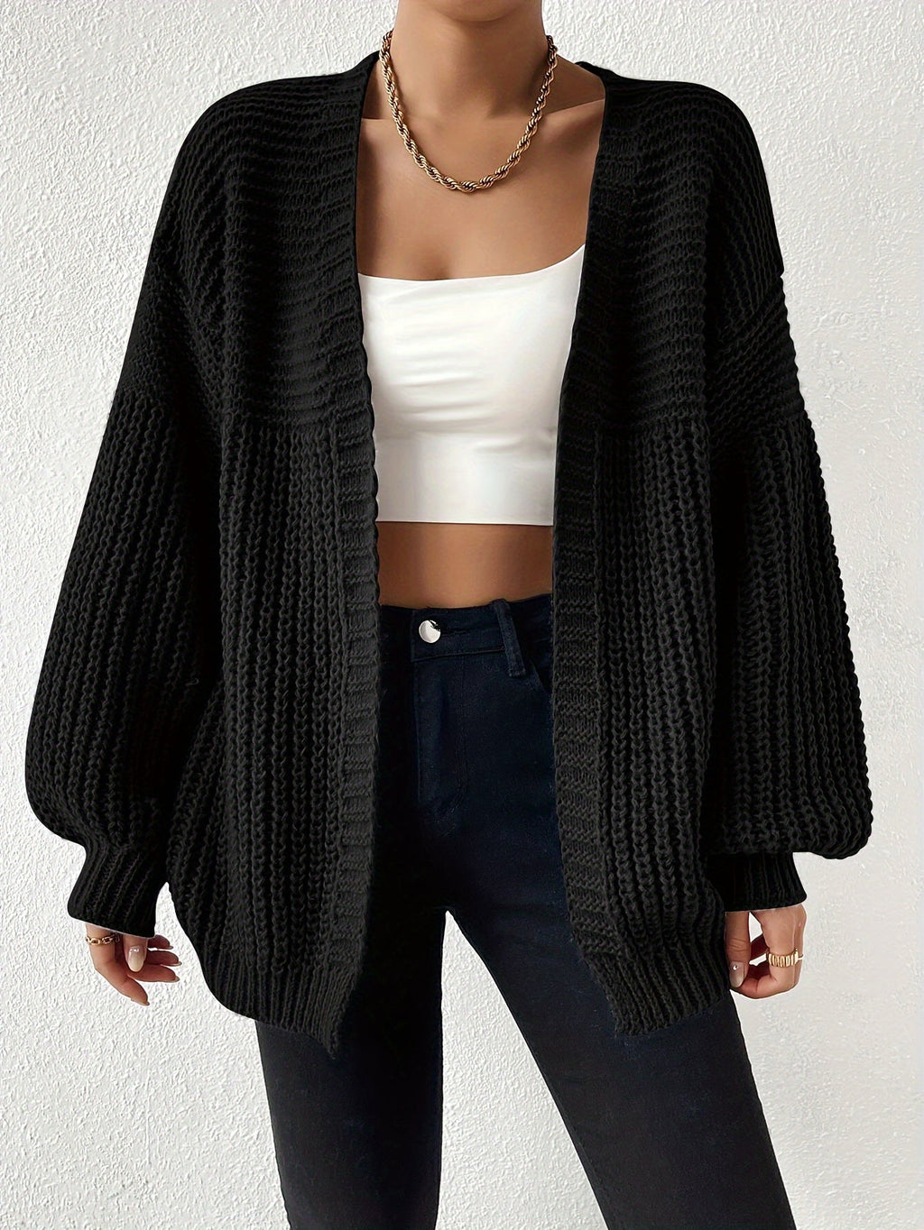 Women's Chunky-Knit Cardigan | Relaxed Fit – Casual Wear, Layering