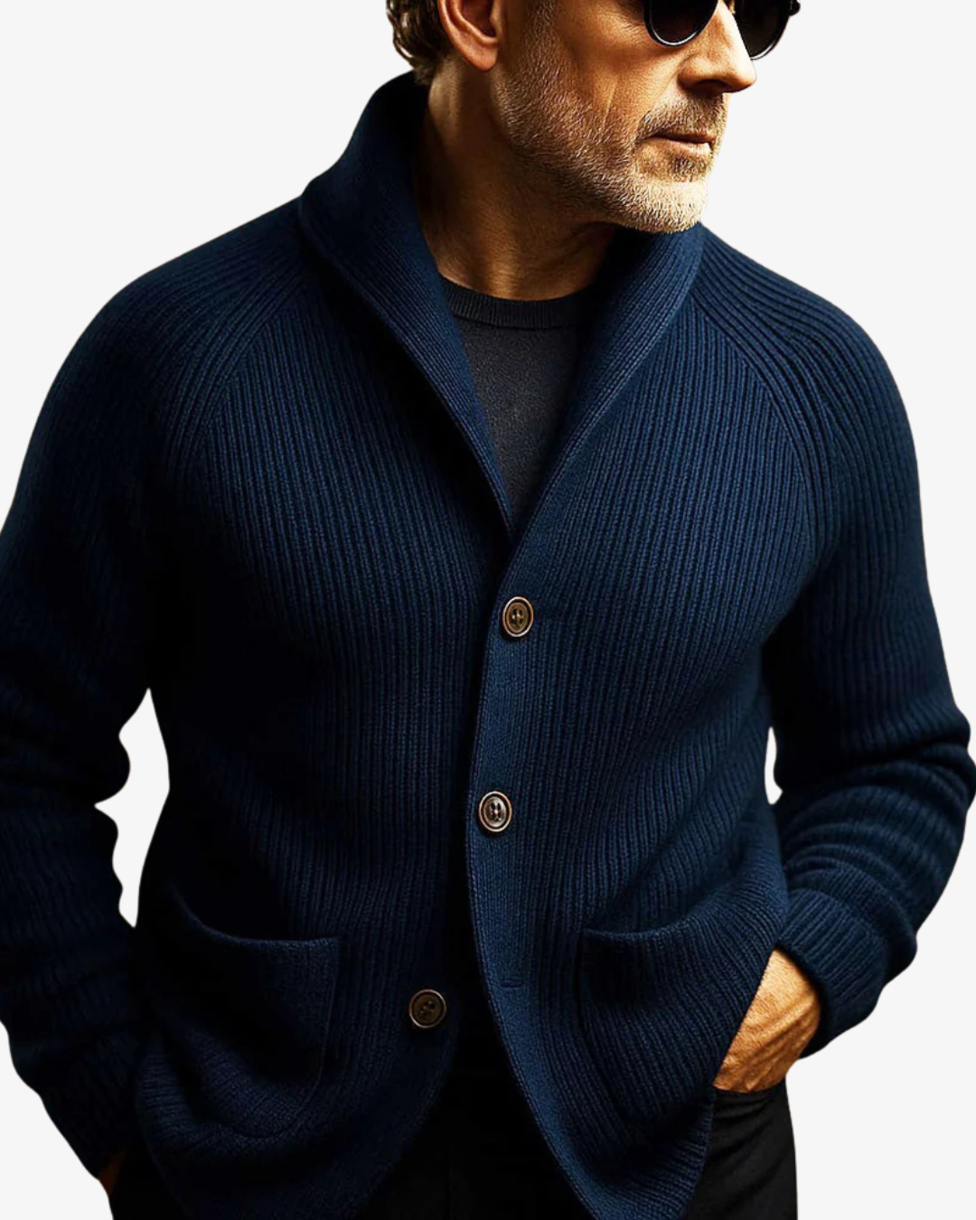Men's Tailored Knit Cardigan – Casual Wear, Layering