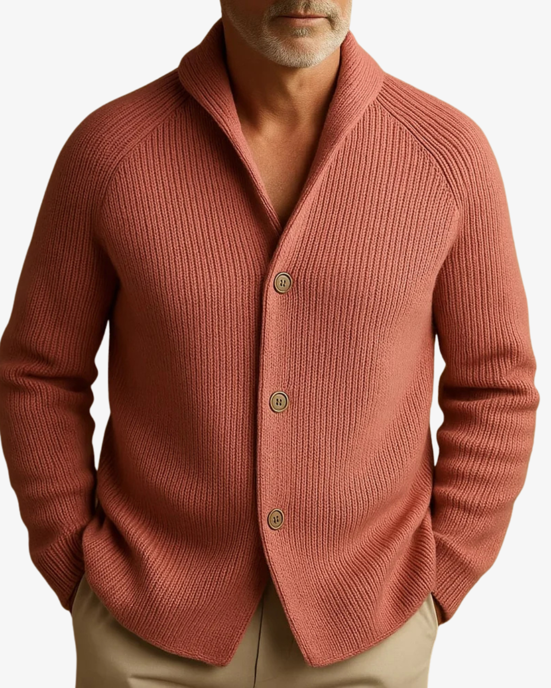 Men's Tailored Knit Cardigan – Casual Wear, Layering