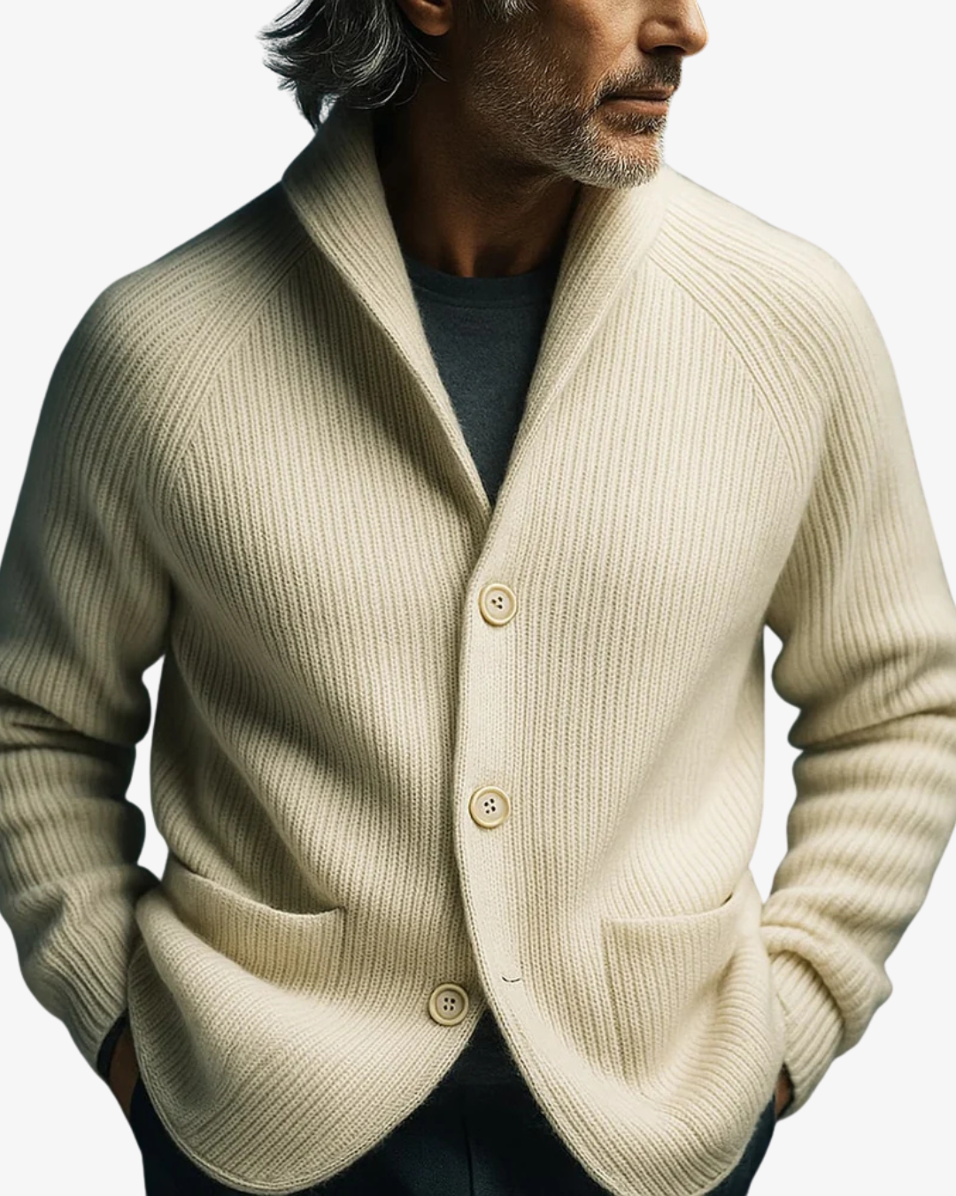 Men's Tailored Knit Cardigan – Casual Wear, Layering