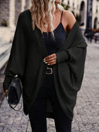 Women's Relaxed Open-Front Cardigan – Casual Wear, Layering