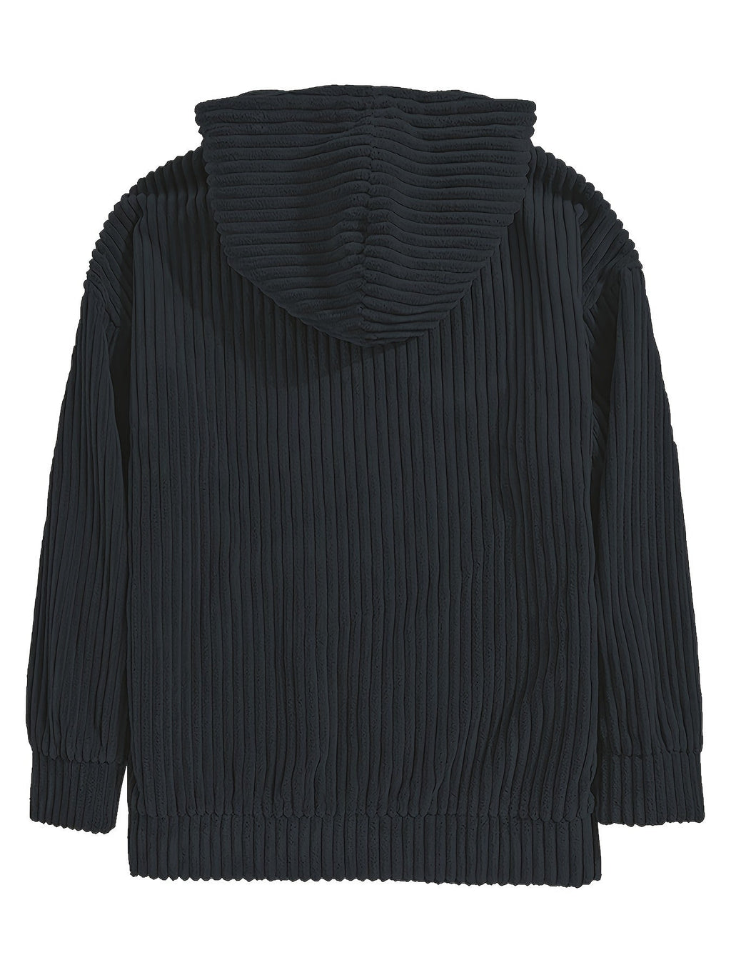 Unisex Ribbed Pullover Hoodie – Casual Wear, Everyday Comfort