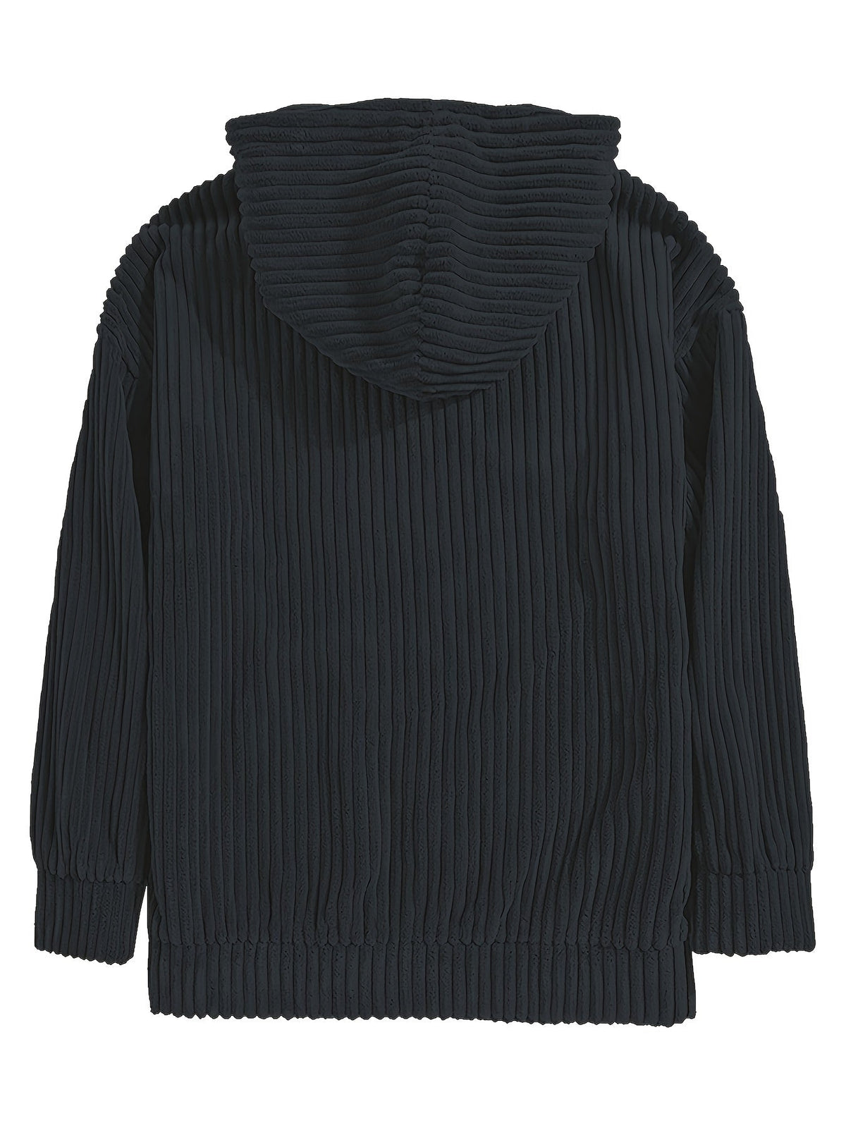 Unisex Ribbed Pullover Hoodie – Casual Wear, Everyday Comfort