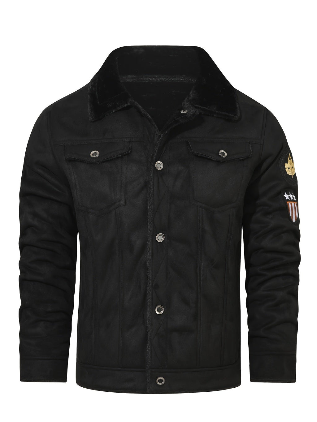 Men's Fleece-Lined Trucker Jacket – Casual Wear, Cold Weather