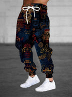 Men's Joggers with Bold Pattern – Casual Wear, Active Lifestyle