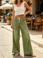 Women's Relaxed Wide-Leg Pants – Casual Wear, Everyday Comfort