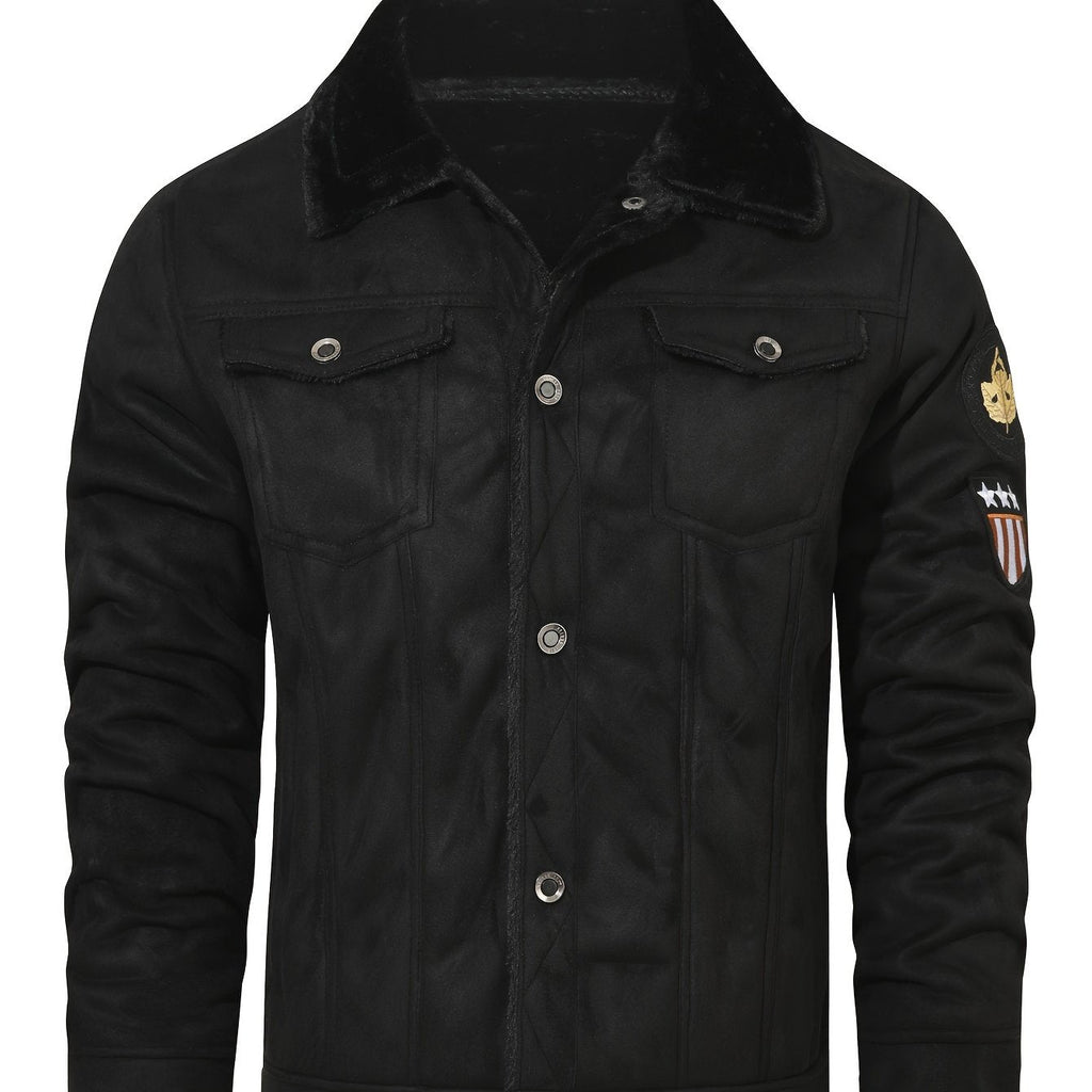 Men's Fleece-Lined Trucker Jacket – Casual Wear, Cold Weather