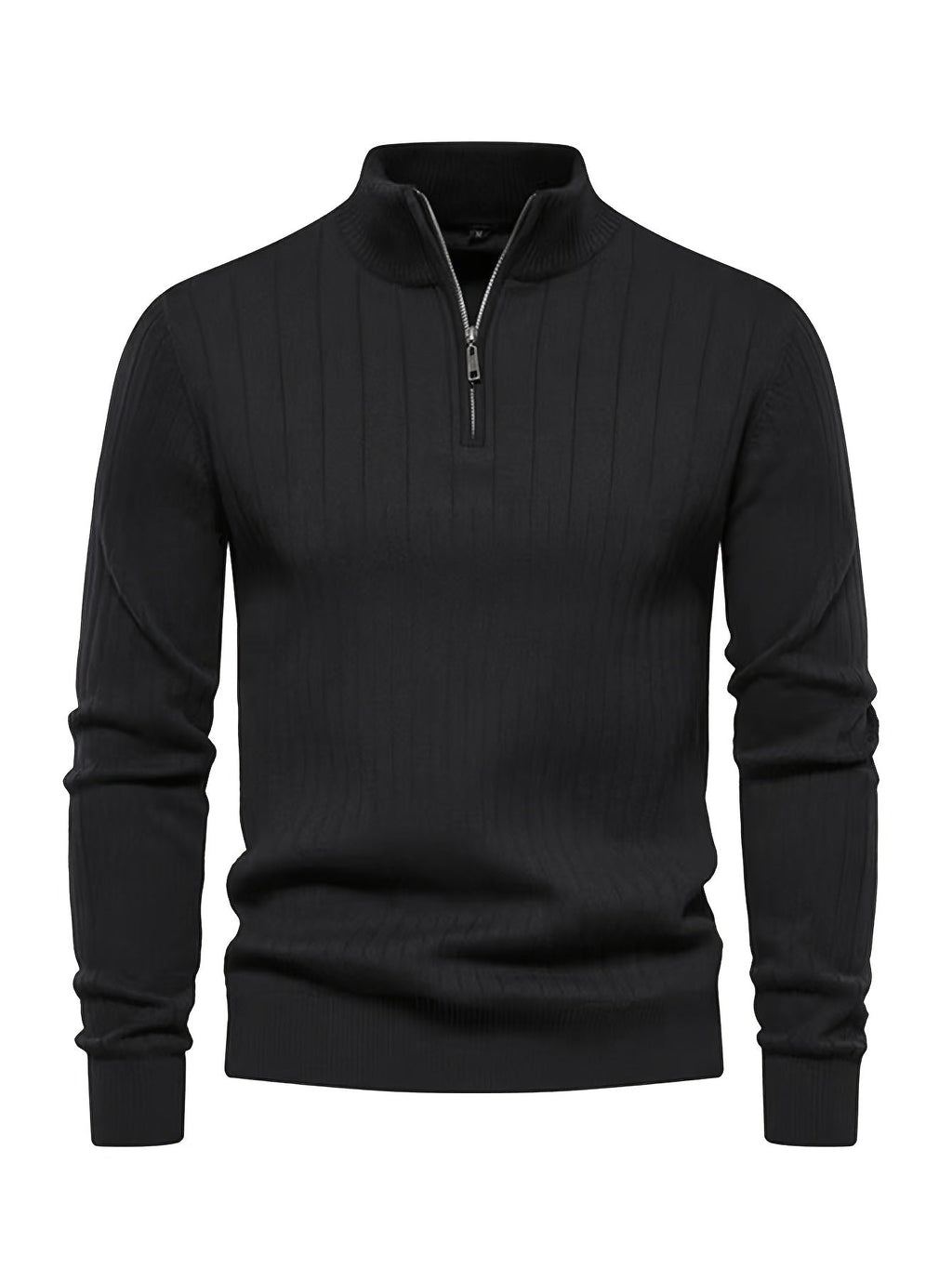 Men's Quarter-Zip Stand Collar Sweater – Casual Wear, Office Style