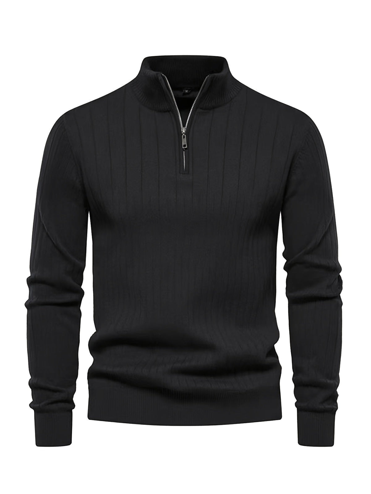 Men's Quarter-Zip Stand Collar Sweater – Casual Wear, Office Style