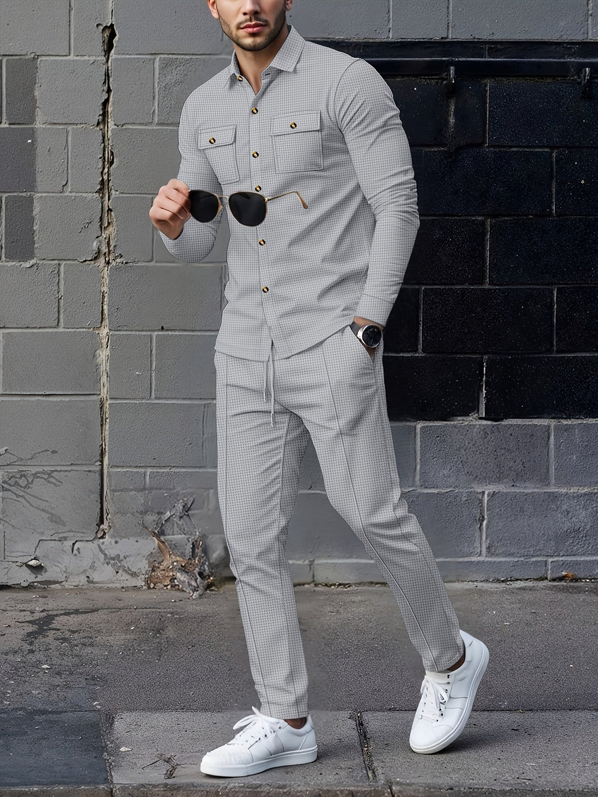 Men's Casual Two-Piece Set – Everyday Wear, Relaxed Style