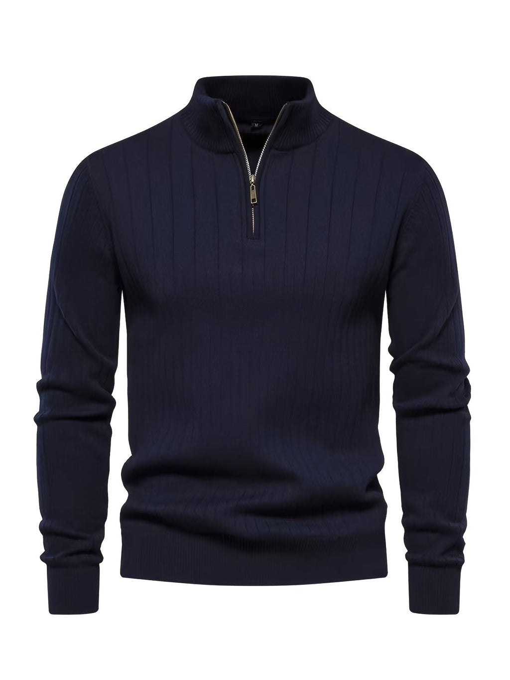 Men's Quarter-Zip Stand Collar Sweater – Casual Wear, Office Style