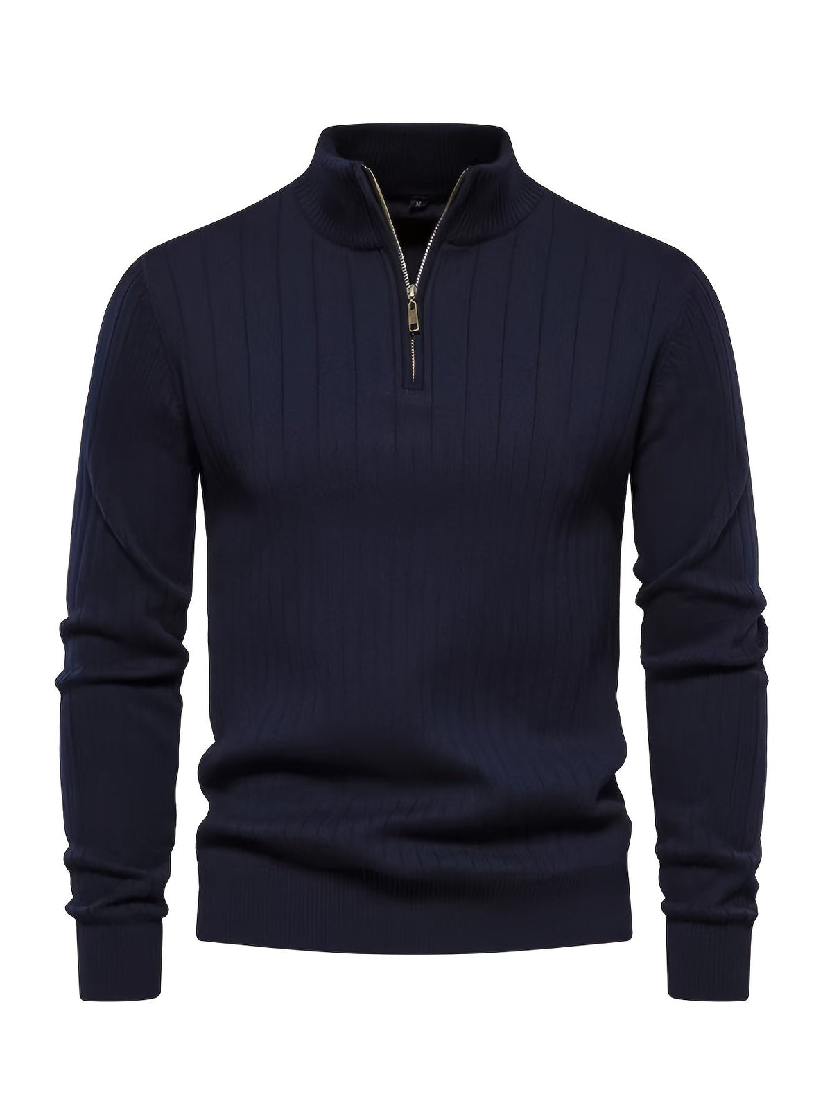 Men's Quarter-Zip Stand Collar Sweater – Casual Wear, Office Style