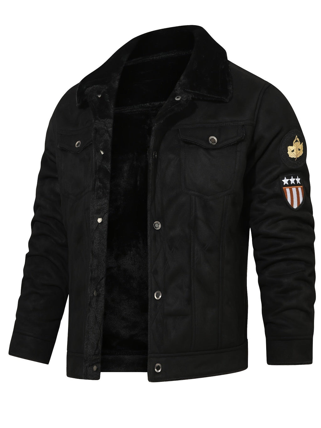 Men's Fleece-Lined Trucker Jacket – Casual Wear, Cold Weather