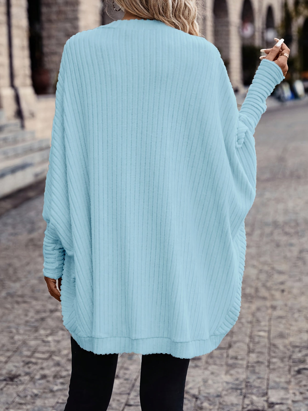 Women's Relaxed Open-Front Cardigan – Casual Wear, Layering