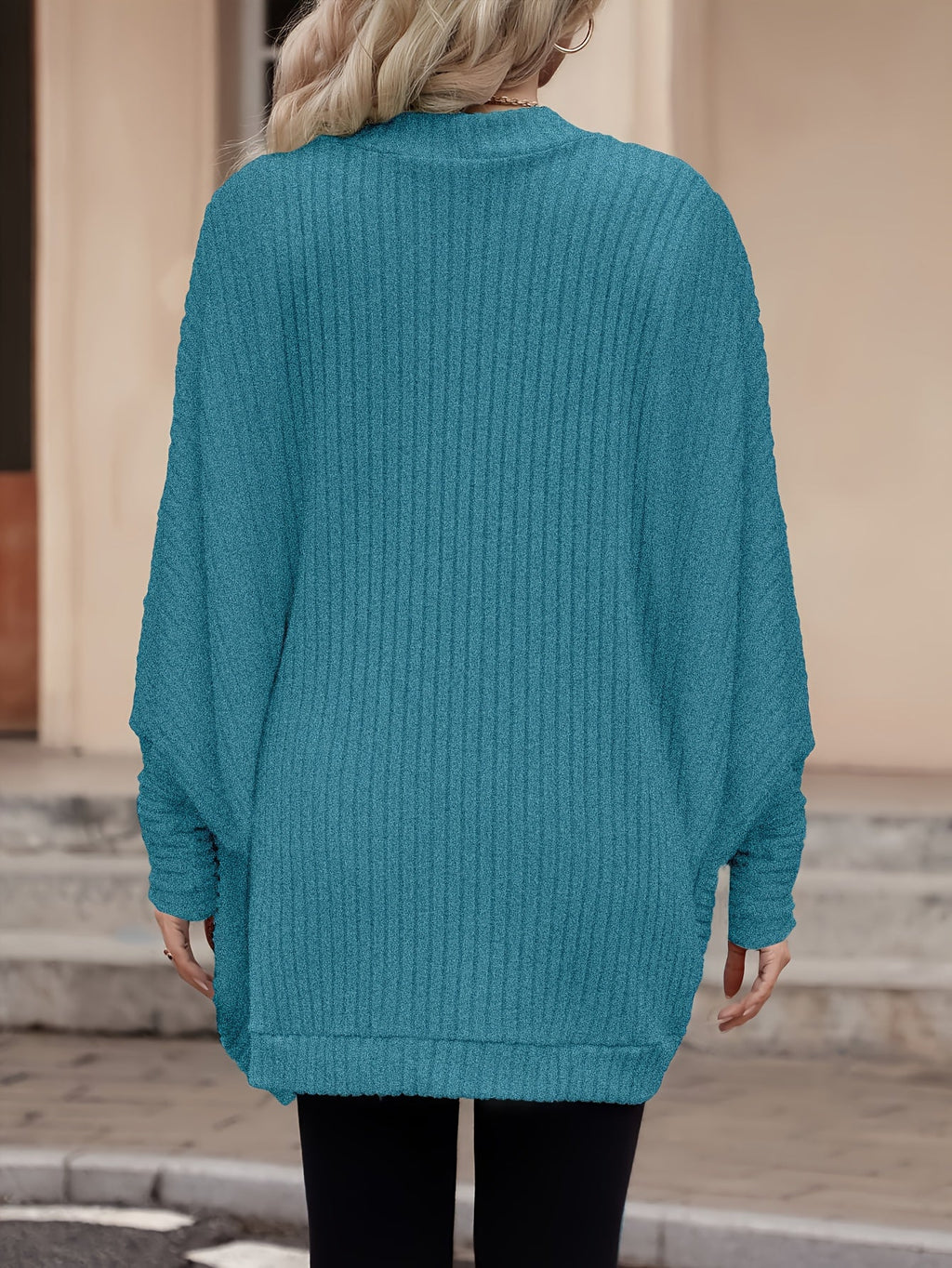 Women's Relaxed Open-Front Cardigan – Casual Wear, Layering