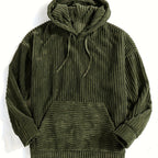 Unisex Ribbed Pullover Hoodie – Casual Wear, Everyday Comfort