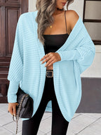 Women's Relaxed Open-Front Cardigan – Casual Wear, Layering