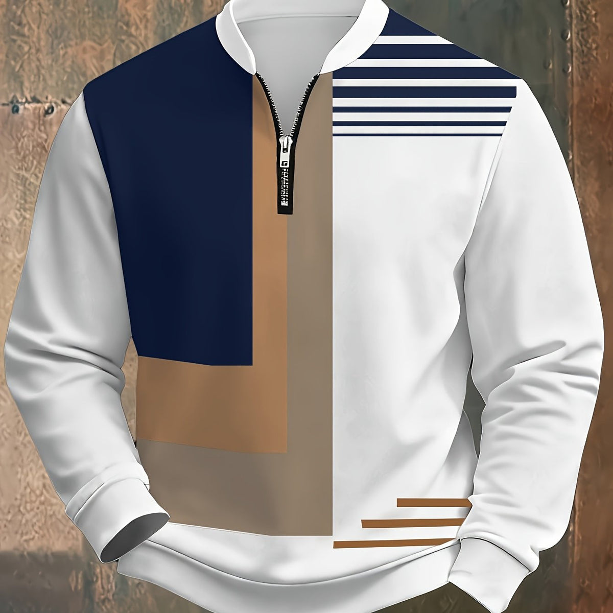 Men's Modern Half-Zip Pullover – Casual Wear, Everyday Comfort