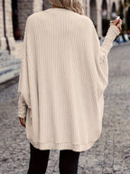 Women's Relaxed Open-Front Cardigan – Casual Wear, Layering