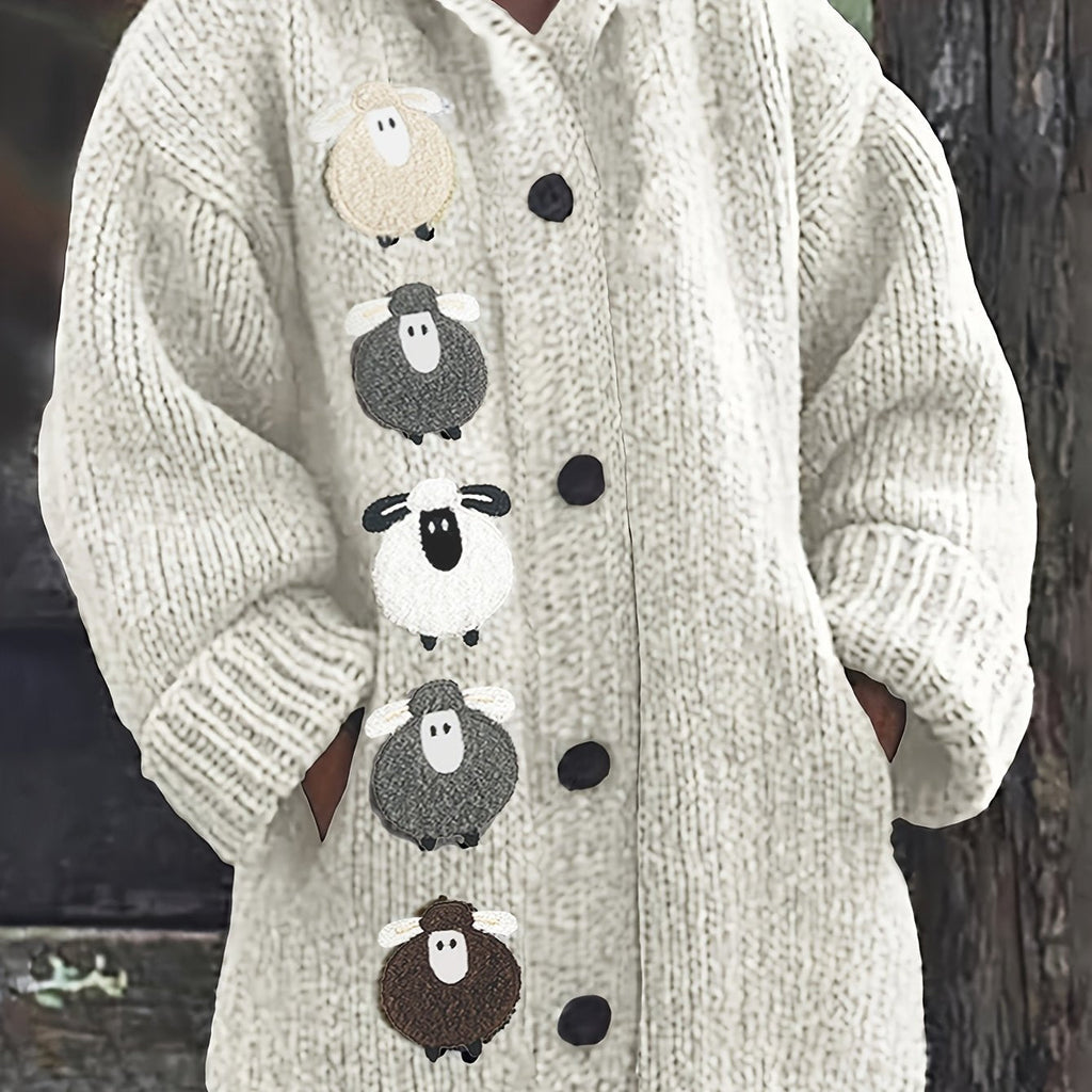 Women's Cozy Hooded Cardigan – Casual Wear, Layering