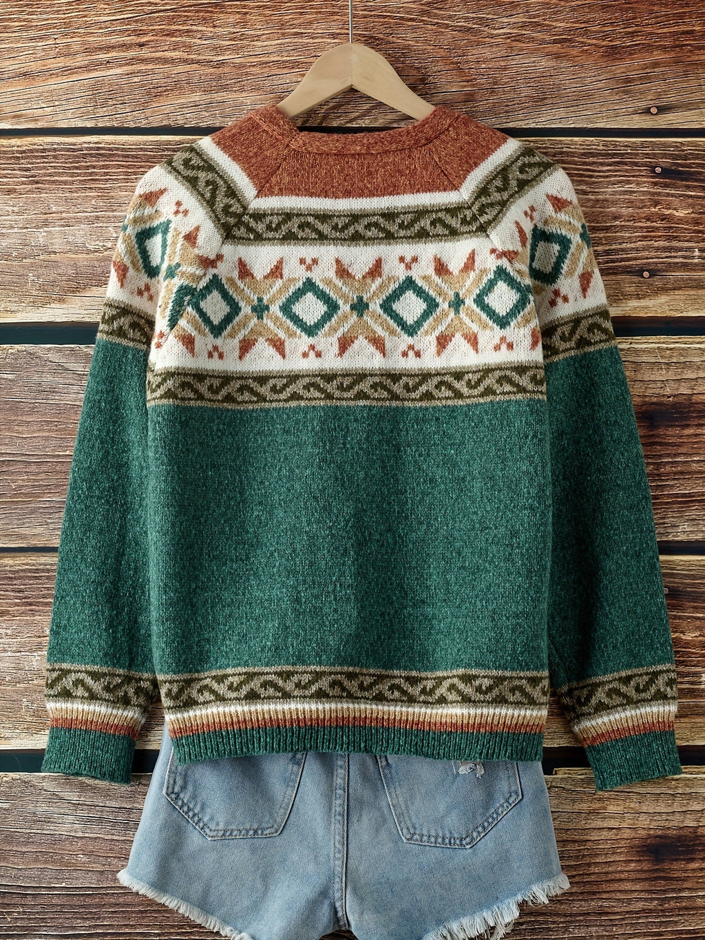 Women's Patterned Button-Front Cardigan – Casual Wear, Layering