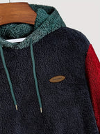 Men's Cozy Color-Block Two-Piece Set – Casual Wear, Comfortable Style
