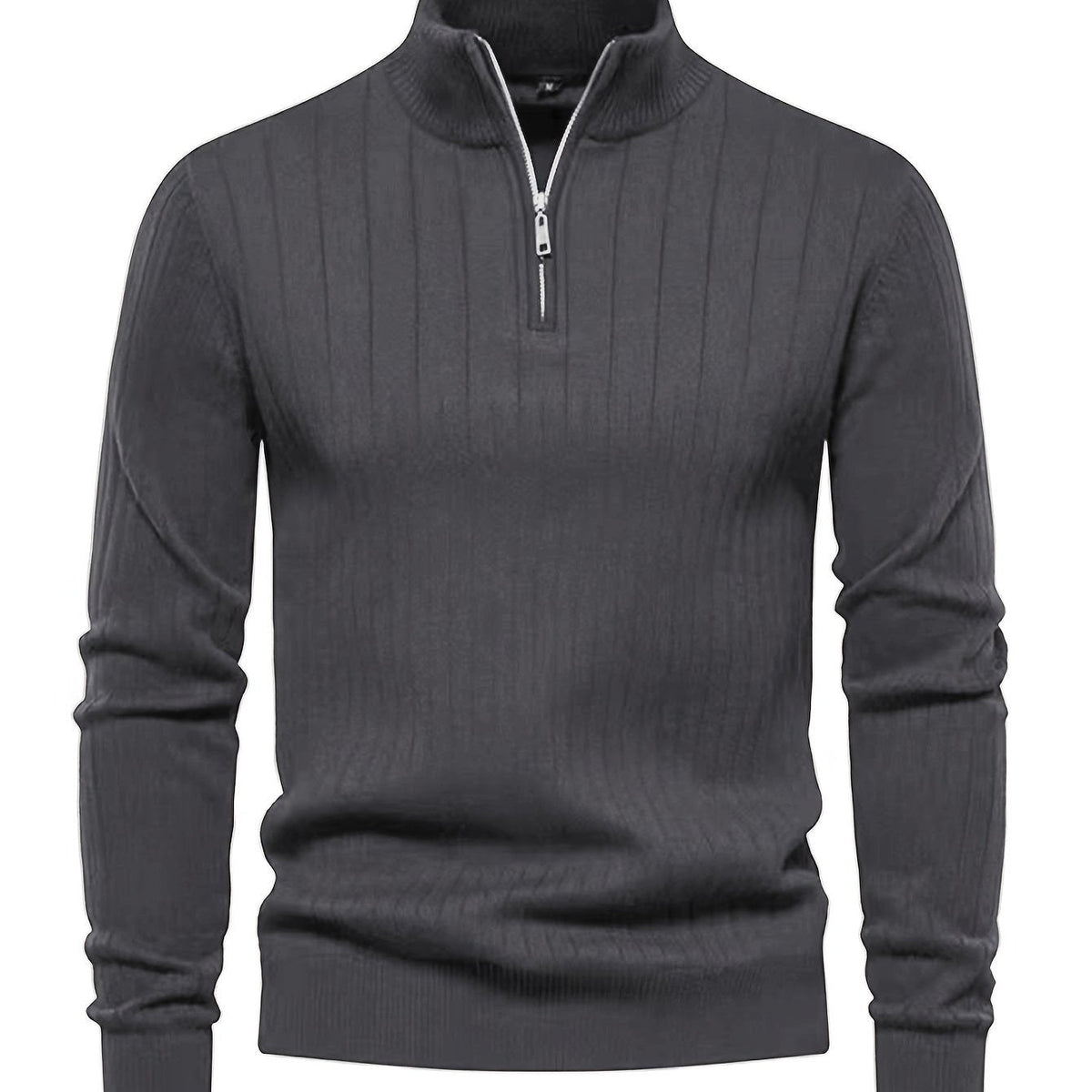 Men's Quarter-Zip Stand Collar Sweater – Casual Wear, Office Style