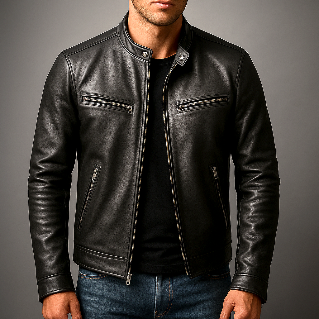 Men's Vintage Leather Jacket – Casual, Everyday Wear