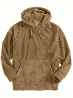 Unisex Ribbed Pullover Hoodie – Casual Wear, Everyday Comfort