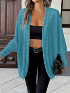 Women's Relaxed Open-Front Cardigan – Casual Wear, Layering