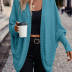 Women's Relaxed Open-Front Cardigan – Casual Wear, Layering