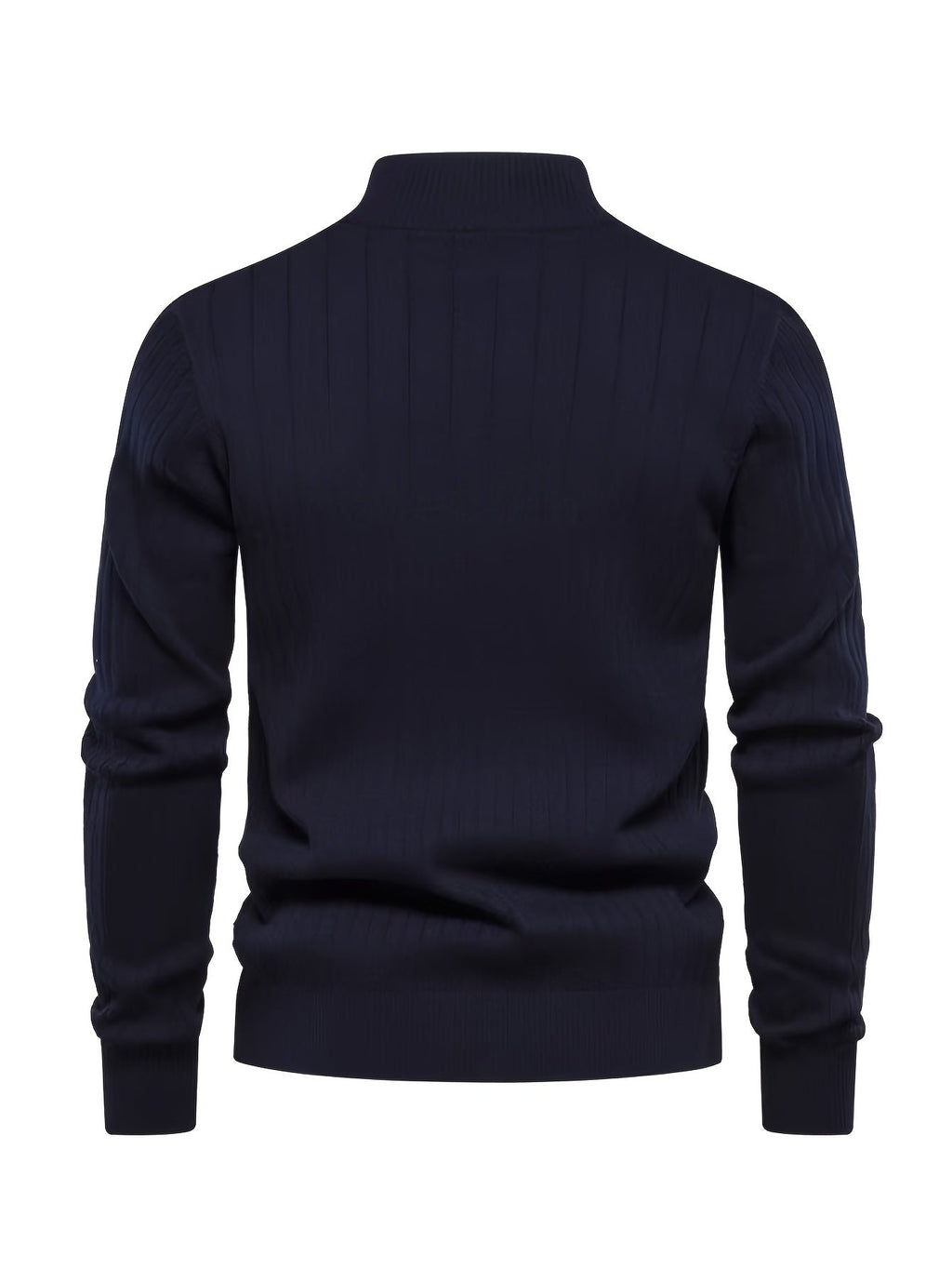 Men's Quarter-Zip Stand Collar Sweater – Casual Wear, Office Style