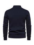 Men's Quarter-Zip Stand Collar Sweater – Casual Wear, Office Style