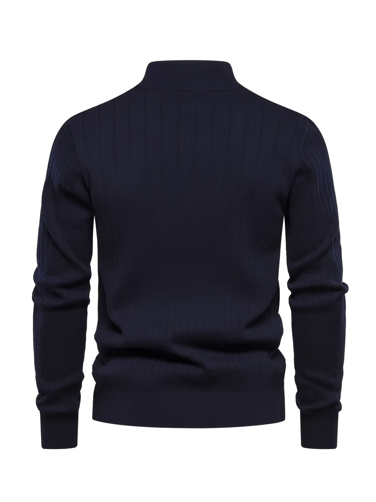 Men's Quarter-Zip Stand Collar Sweater – Casual Wear, Office Style
