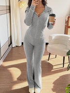 Women's Ribbed Lounge Two-Piece Set – Relaxing, Home Wear