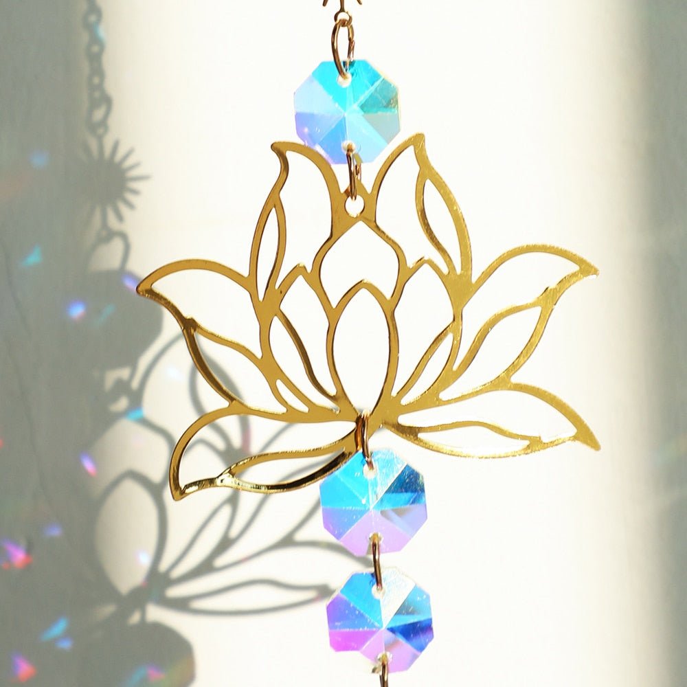 Chakra Crystal Lotus Sun Collector – Home Decor, Meditation