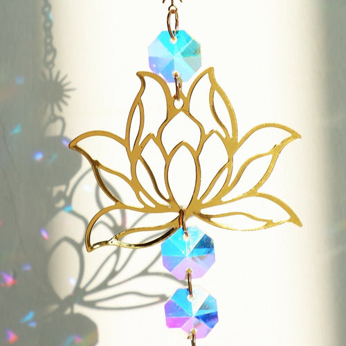 Chakra Crystal Lotus Sun Collector – Home Decor, Meditation