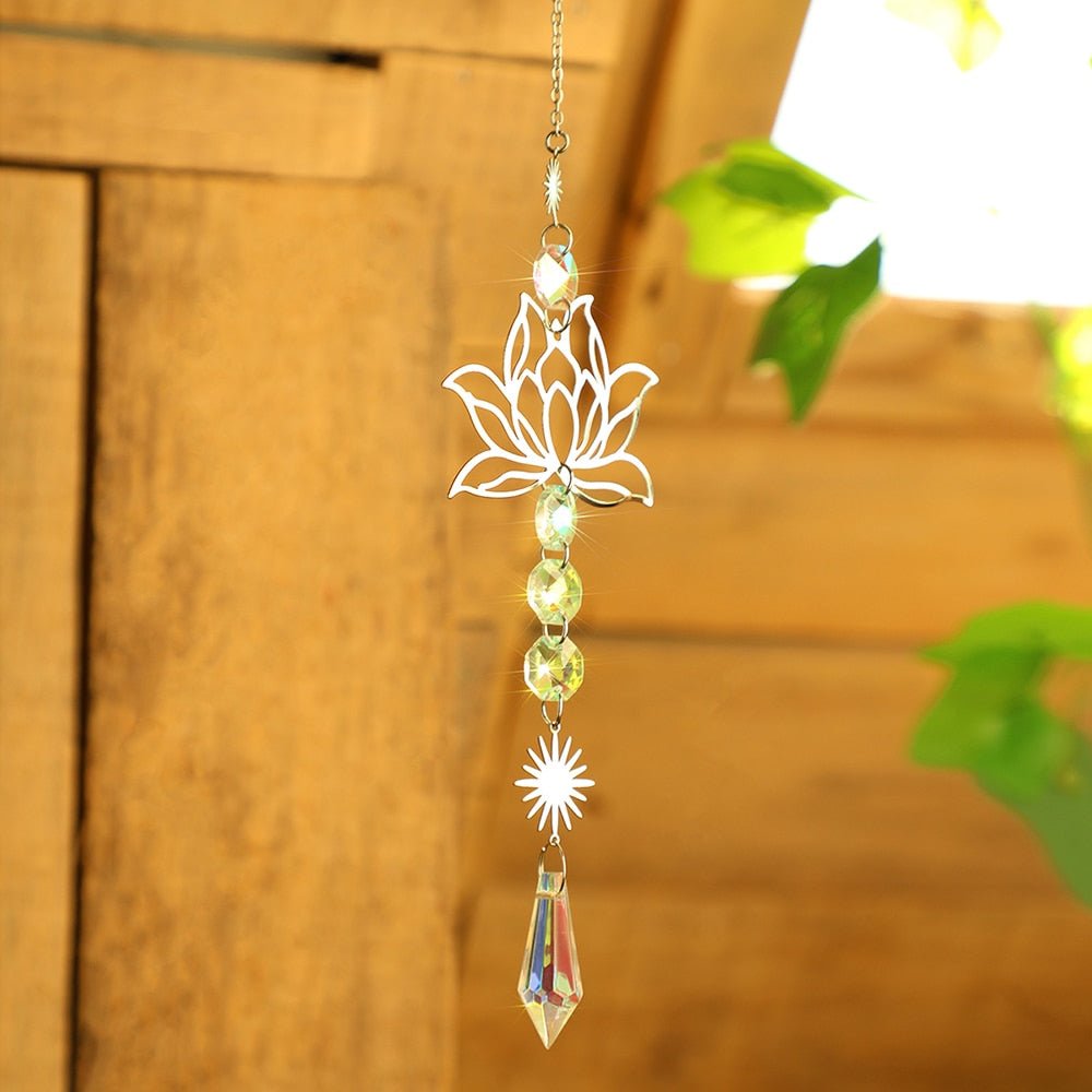 Chakra Crystal Lotus Sun Collector – Home Decor, Meditation