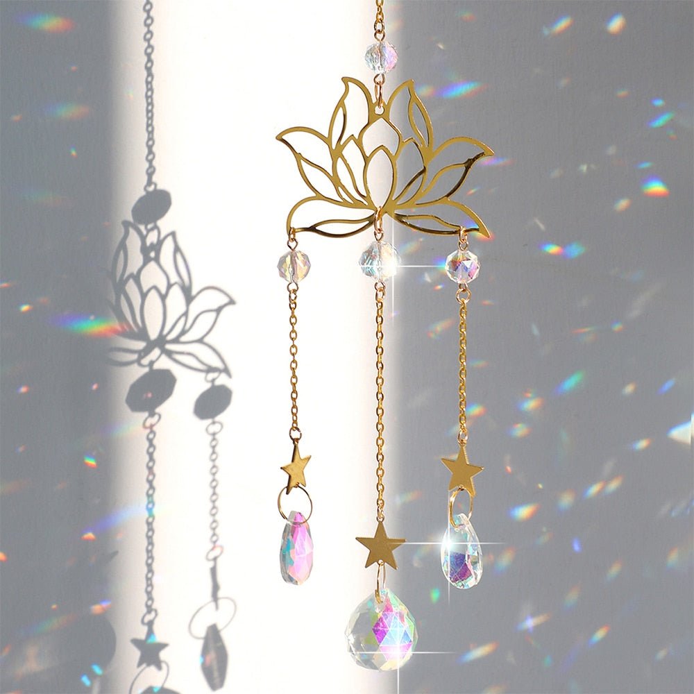 Chakra Crystal Lotus Sun Collector – Home Decor, Meditation