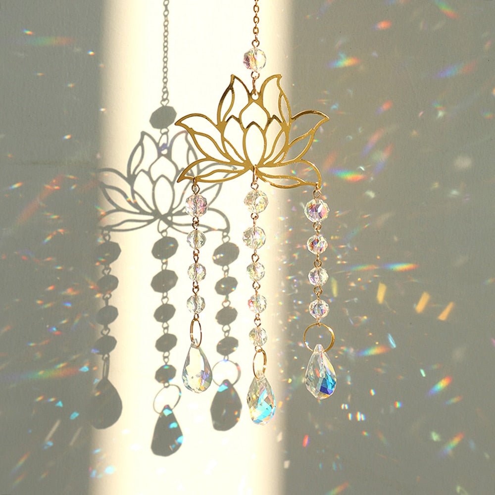 Chakra Crystal Lotus Sun Collector – Home Decor, Meditation