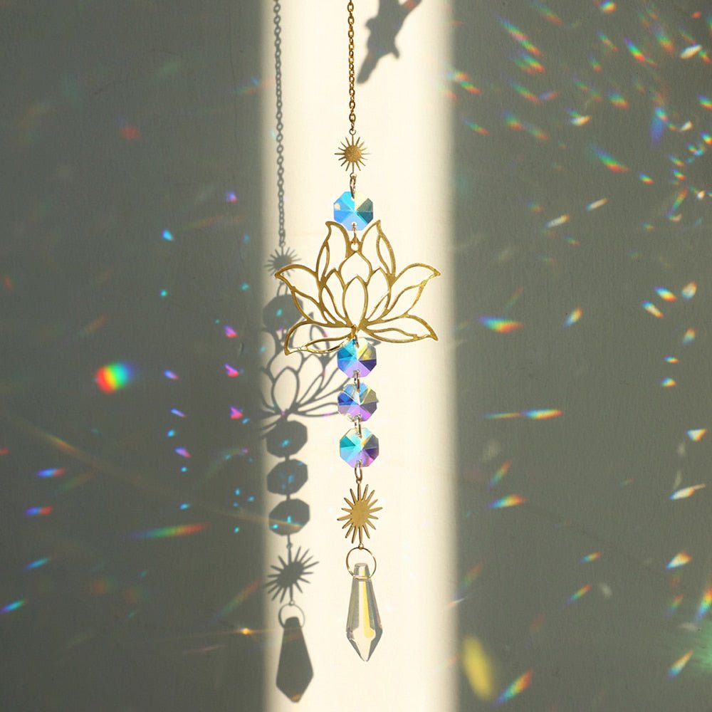 Chakra Crystal Lotus Sun Collector – Home Decor, Meditation