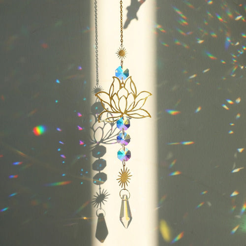 Chakra Crystal Lotus Sun Collector – Home Decor, Meditation
