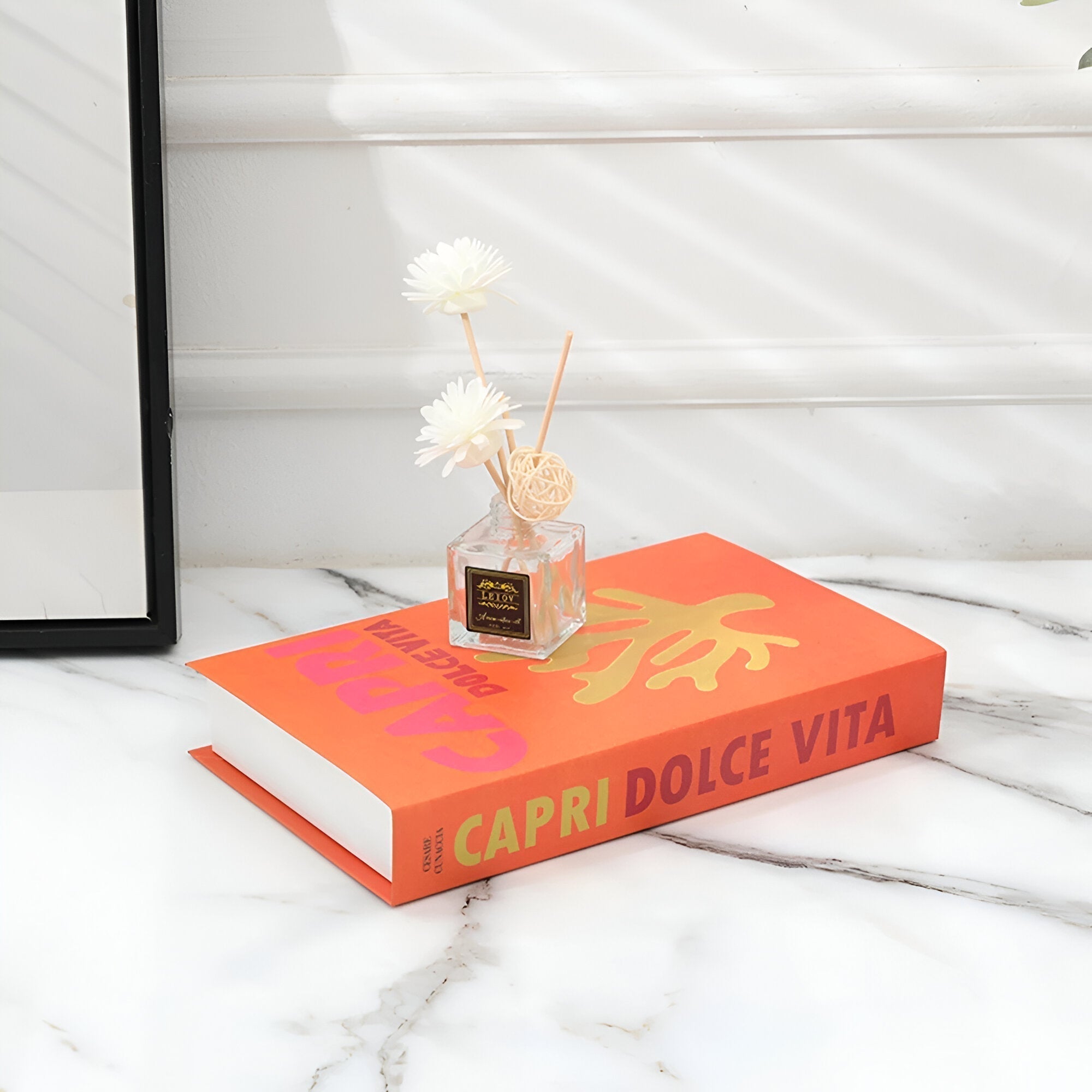Decorative Coffee Table Books - Faux Leather, Chic Design – Home Decor, Living Room